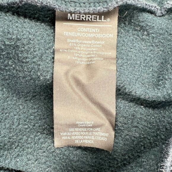 Merrell Sweatshirt Men's Size Large Blue Jungle Moc Hiking Fleece Sweater Hoodie - Picture 11 of 13